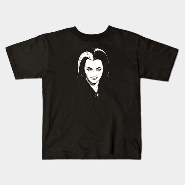 Lily Munster Kids T-Shirt by @johnnehill